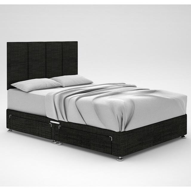 Bendooragh Divan Bed Base 17 Stories Storage Type: 2 Drawers Same Side, Colour: Charcoal, Size: King (5') on Productcaster.