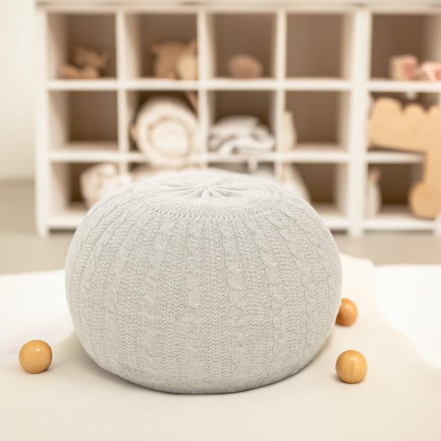 Tutti Bambini Knitted Pouffe Tutti Bambini Upholstery Colour: Cream on Productcaster.