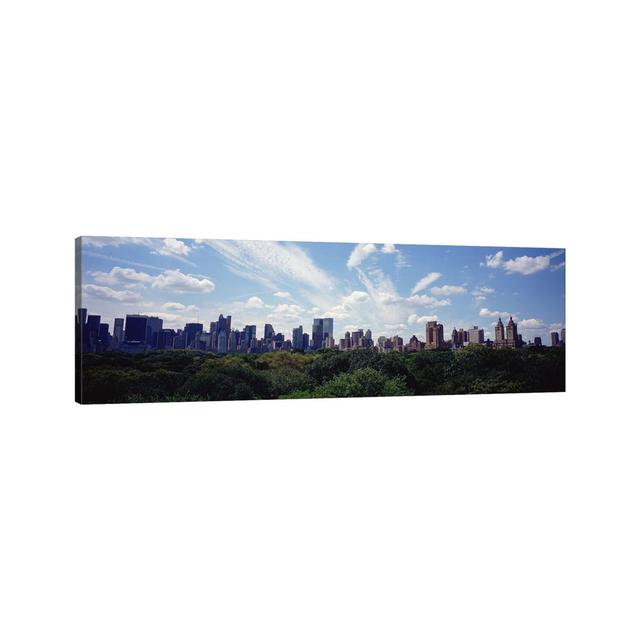 Skyscrapers In A City, Manhattan, NYC, New York City, New York State, USA - Wrapped Canvas Panoramic Print Union Rustic Size: 50.8cm H x 152.4cm W x 1 on Productcaster.