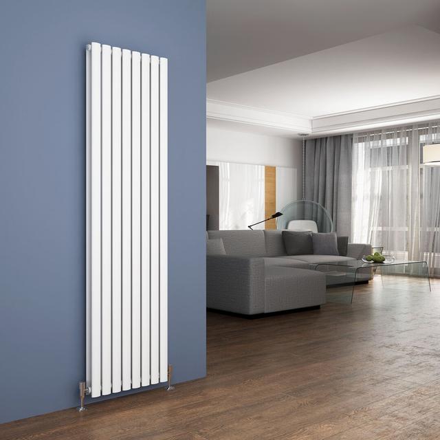 Liberty Vertical Oval Panel Radiator Belfry Heating Radiator Colour: White, Size: 180cm H x 48cm W x 8.2cm D on Productcaster.