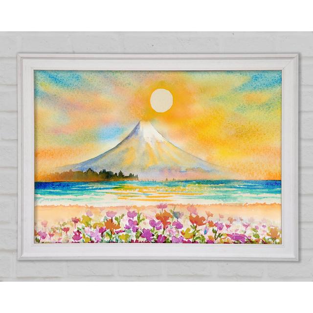 Sun Over The Volcano Framed Print Union Rustic Size: 84.1cm H x 118.9cm W x 1.5cm D on Productcaster.