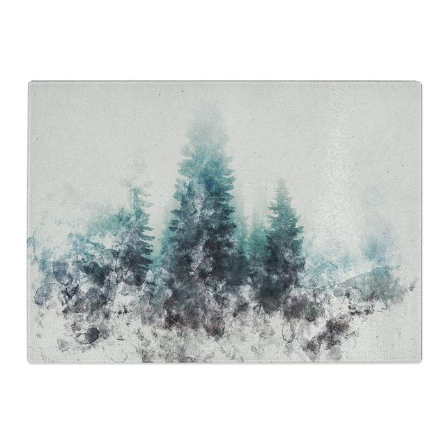 Fire Tree Forest Vol.1 Watercolour Chopping Board East Urban Home Size: 0.4cm H x 28.5cm W x 39cm L on Productcaster.