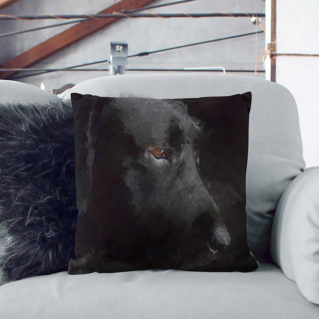 Black Labrador Retriever In Abstract East Urban Home Size: 55cm H x 55cm W x 20cm D, Backing Colour: Stone on Productcaster.