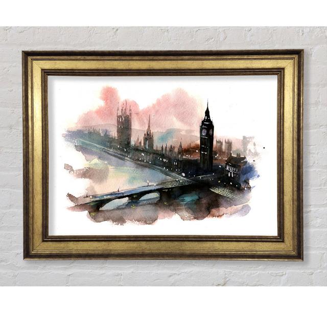 Aquarell Big Ben Houses Of Parliament - Druck Bright Star Größe: 42 cm H x 59,7 cm B x 8 cm T on Productcaster.