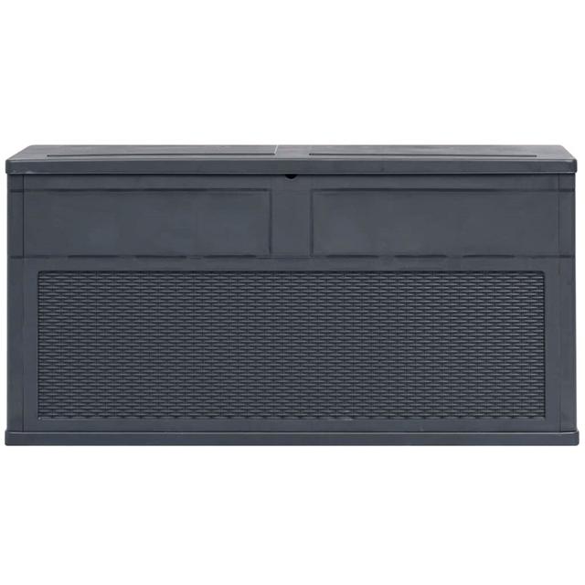 Latitude Run Decklan 119cm W 320L Plastic Lockable Deck Box in Anthracite Latitude Run on Productcaster.