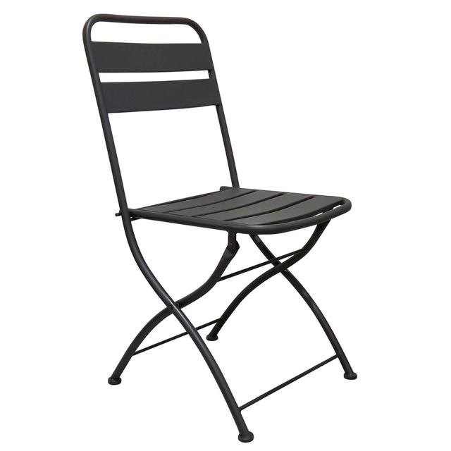 MoretinMarsh Folding Chair Ophelia & Co. Finish: Anthracite on Productcaster.