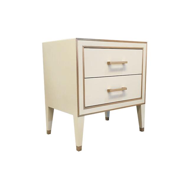 Walsh 2 Drawer Bedside Table Isabelline Colour: Cream on Productcaster.