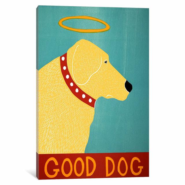 Good Dog Yellow by Stephen Huneck - Wrapped Canvas Painting East Urban Home Size: 66.04cm H x 45.72cm W x 3.81cm D on Productcaster.