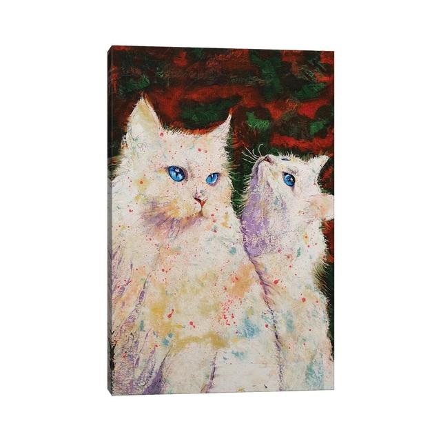 White Cats by Michael Creese - Wrapped Canvas Painting ClassicLiving Size: 30.48cm H x 20.32cm W x 1.905cm D on Productcaster.