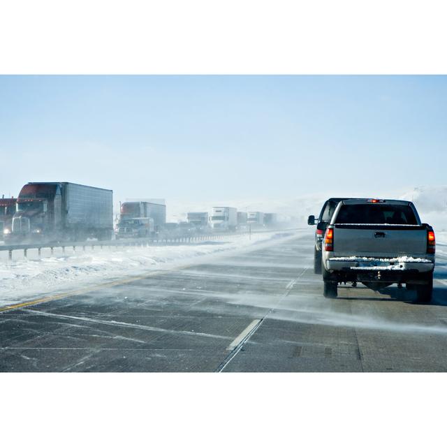 Wyoming Winter Traffic Jam by Markmortensen - No Frame Art Prints on Canvas Borough Wharf Size: 51cm H x 76cm W on Productcaster.