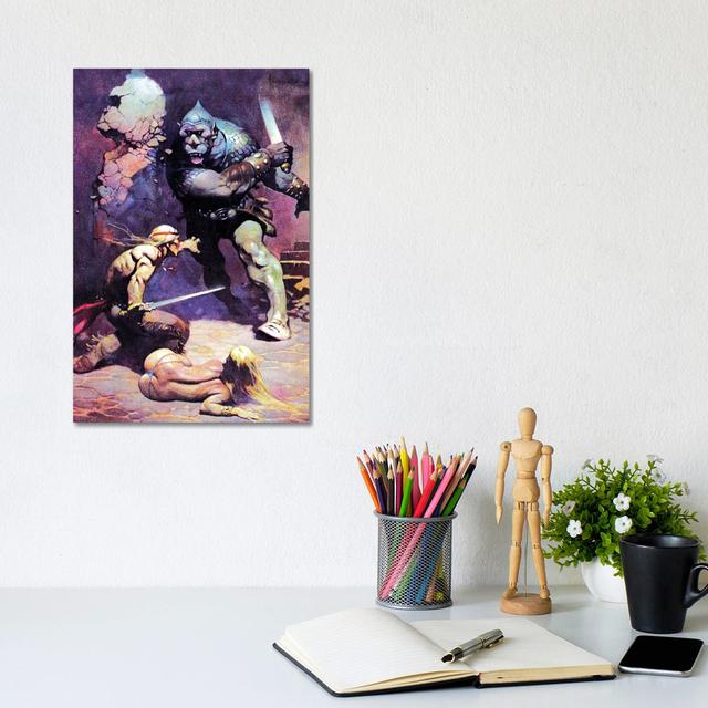 The Giant by Frank Frazetta - Wrapped Canvas Print Marlow Home Co. on Productcaster.