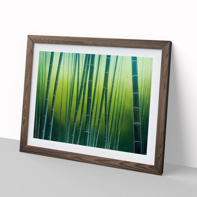 Alert Bamboo Forest - Picture Frame Graphic Art Alpen Home Size: 46cm H x 64cm W x 2cm D, Frame Colour: Walnut on Productcaster.