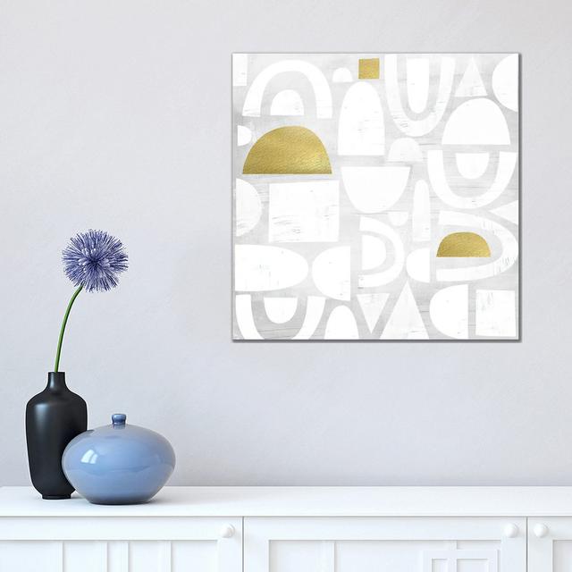 Gold Code I by Nikki Chu - Wrapped Canvas Print Metro Lane Size: 45.72cm H x 45.72cm W x 3.81cm D on Productcaster.