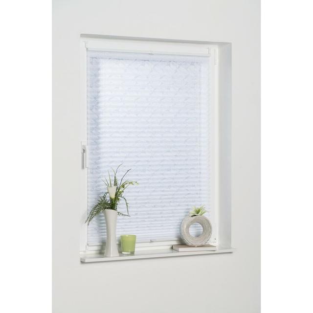 Semi-Sheer Pleated Blind Latitude Run Colour: Snow White, Size: 105 W x 130 L cm on Productcaster.