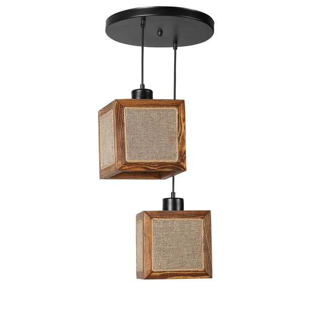 Chandle Chandelier Hanah Home Shade Colour: Walnut on Productcaster.