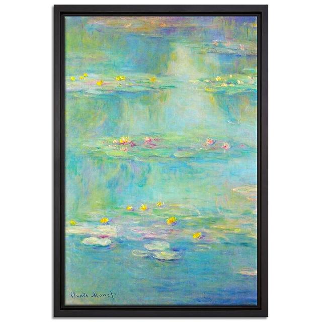 Gerahmtes Leinwandbild Water Lilies X von Claude Monet Rosalind Wheeler Maße: 65 cm H x 45 cm B x 2,5 cm T on Productcaster.