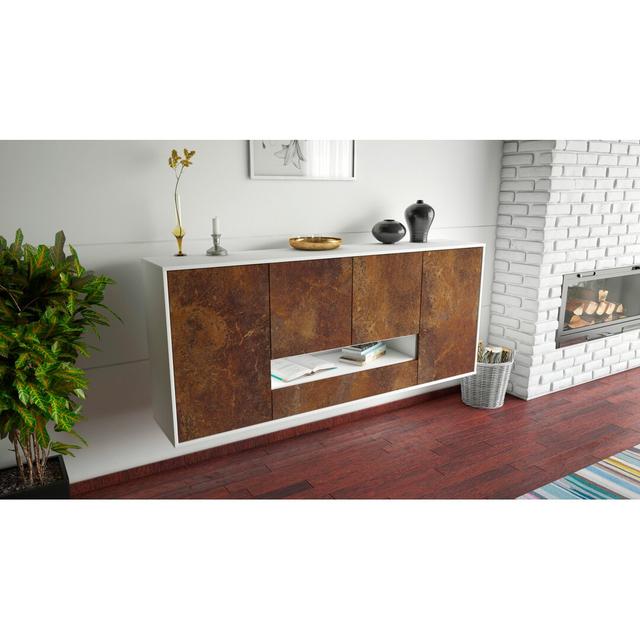 Taunton Sideboard Brayden Studio Colour (Body/Front): White Mat/Brown on Productcaster.