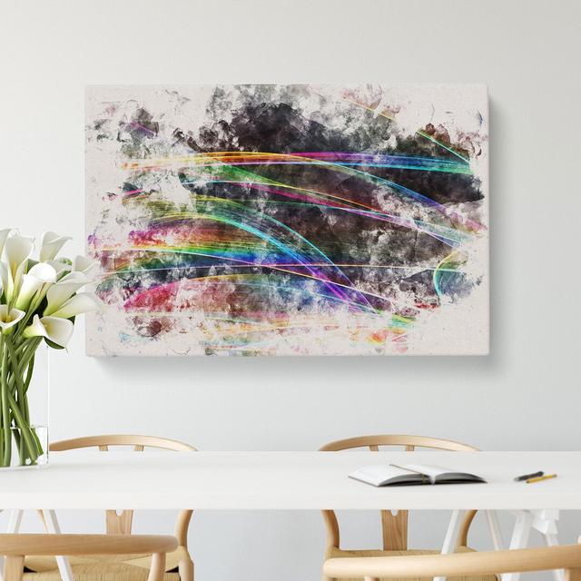 Rainbow Smoke Vol (1) - Wrapped Canvas Print East Urban Home Size: 60cm H x 91cm W x 3cm D on Productcaster.