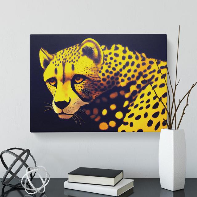 Striking Cheetah - Wrapped Canvas Print World Menagerie on Productcaster.