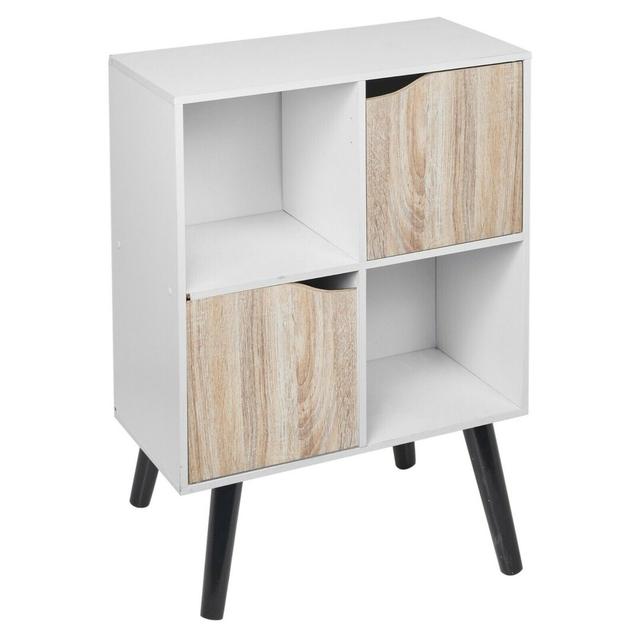 Rakham Bookcase 17 Stories Colour: White/Oak/Beech on Productcaster.