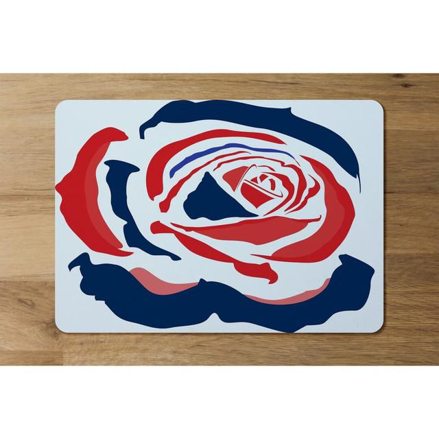 Blanchette Rose Print Placemat (Set of 4) Ebern Designs on Productcaster.