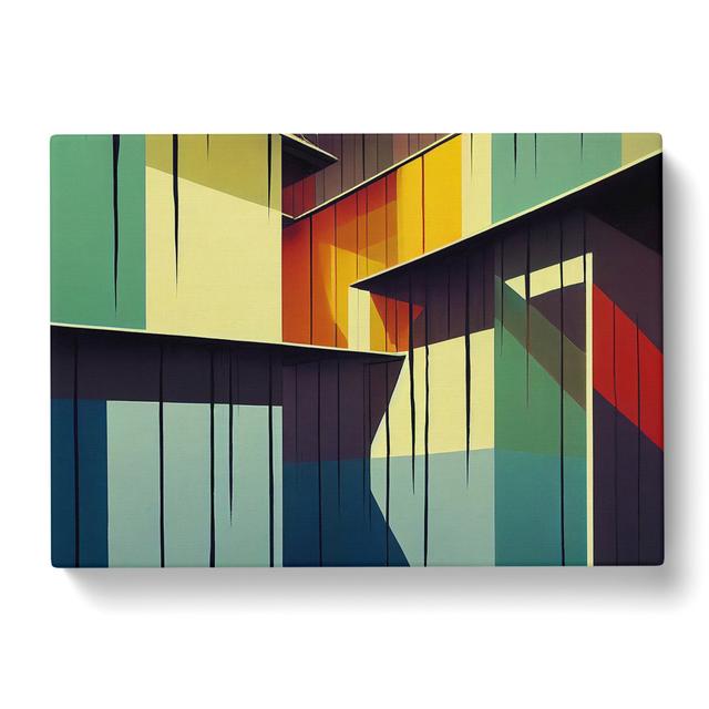 Unforgettable Colourful Architecture - Wrapped Canvas Painting 17 Stories Size: 40cm H x 60cm W x 3cm D on Productcaster.