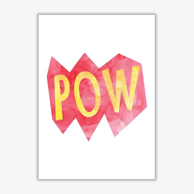 'Pow' Painting East Urban Home Format: No Frame, Size: 60 cm H x 42 cm W x 1 cm D on Productcaster.