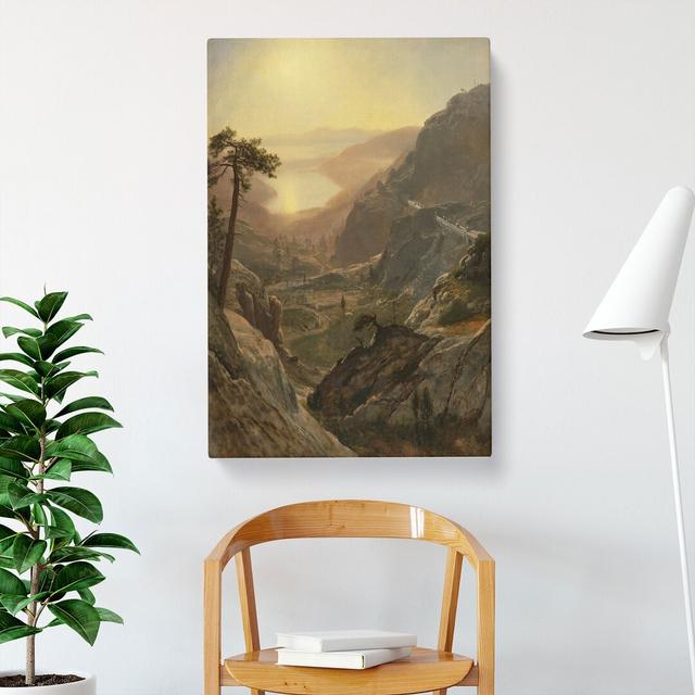 View of Donner Lake by Albert Bierstadt - Wrapped Canvas Photograph East Urban Home Size: 60cm H x 40cm W x 3cm D on Productcaster.