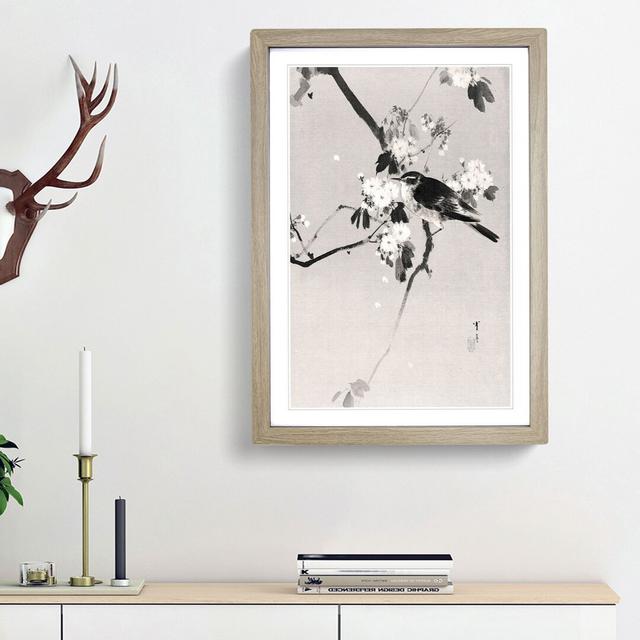 Bird on a Flowering Branch by Watanabe Seitei - Picture Frame Painting Print East Urban Home Size: 65cm H x 48cm W x 2cm D, Frame Option: Oak Framed on Productcaster.