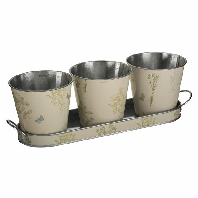 Jeremiah 4 Piece Metal Cachepot Set (Set of 3) Lily Manor on Productcaster.