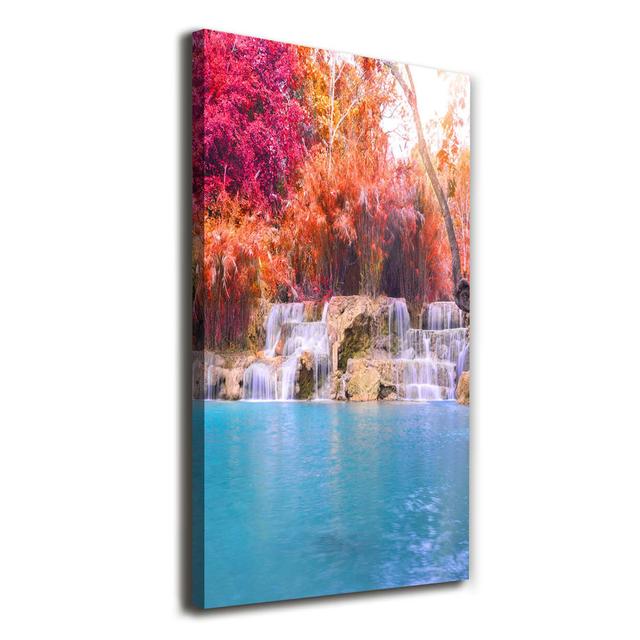 Wasserfall im Wald - Kunstdrucke auf Leinwand Union Rustic on Productcaster.