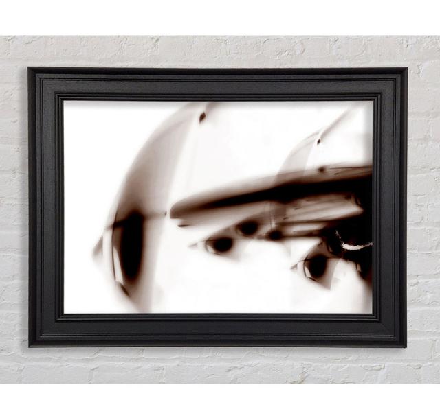 Chocolate Alien Planet Framed Print Ivy Bronx Size: 84.1cm H x 118.9cm W x 8cm D, Format: Silver/Black Framed Paper on Productcaster.