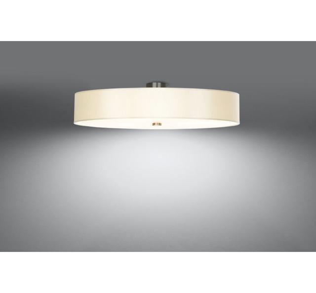 Skala 6-Light Semi Flush Mount Ivy Bronx Fixture Finish: White, Size: 15cm H x 80cm W x 80cm D on Productcaster.