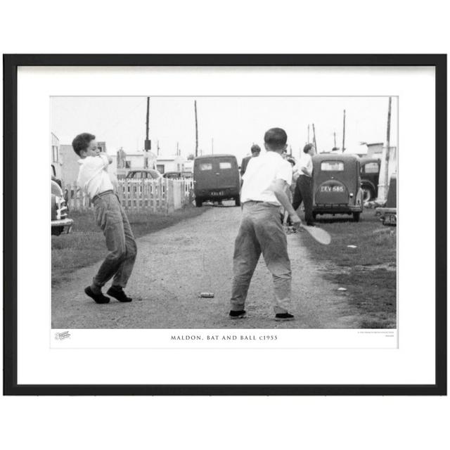 Maldon, Bat And Ball C1955 by Francis Frith - Single Picture Frame Print The Francis Frith Collection Size: 45cm H x 60cm W x 2.3cm D on Productcaster.