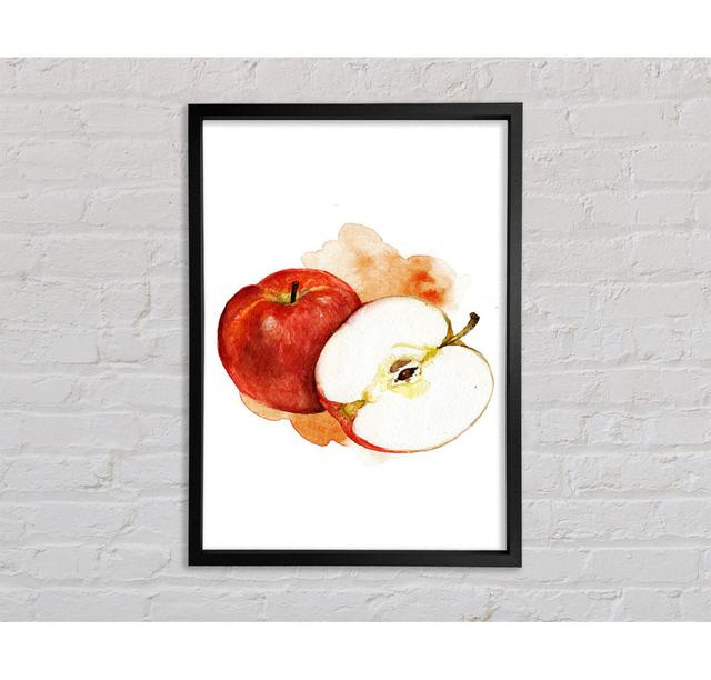 Apple Half - Single Picture Frame Art Prints on Canvas Bright Star Size: 84.1cm H x 118.9cm W x 3.3cm D on Productcaster.