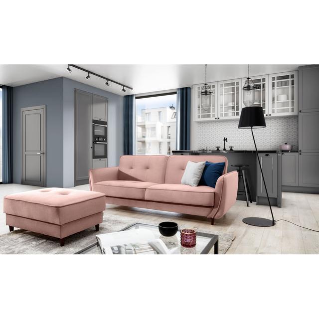 Sofa Mikkelsen Canora Grey Polsterfarbe: Rosa on Productcaster.