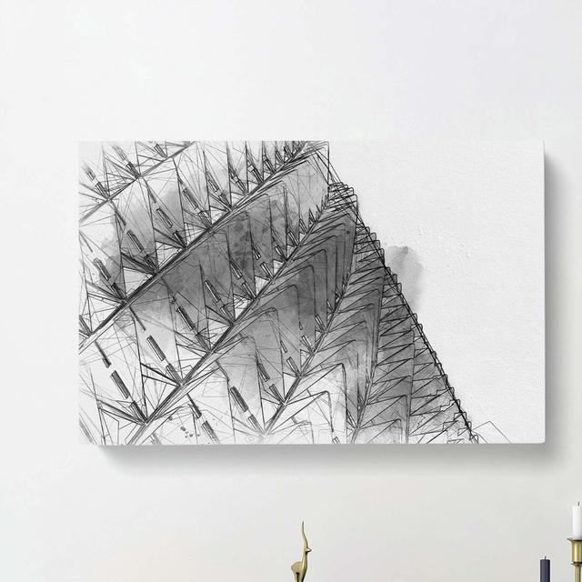 Architecture Sketch Vol.36 In Abstract - Wrapped Canvas Print East Urban Home Size: 40cm H x 60cm W x 3cm D on Productcaster.