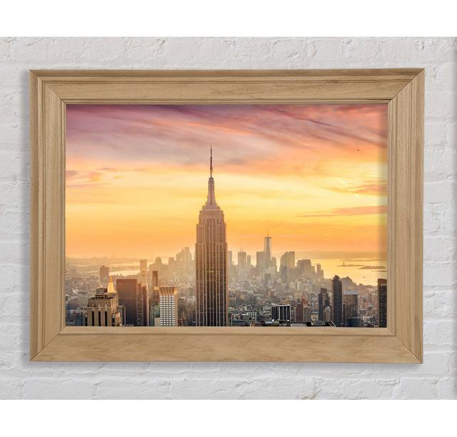 Misty Empire State Building - Single Picture Frame Art Prints Bright Star Size: 21cm H x 42cm W x 8cm D on Productcaster.