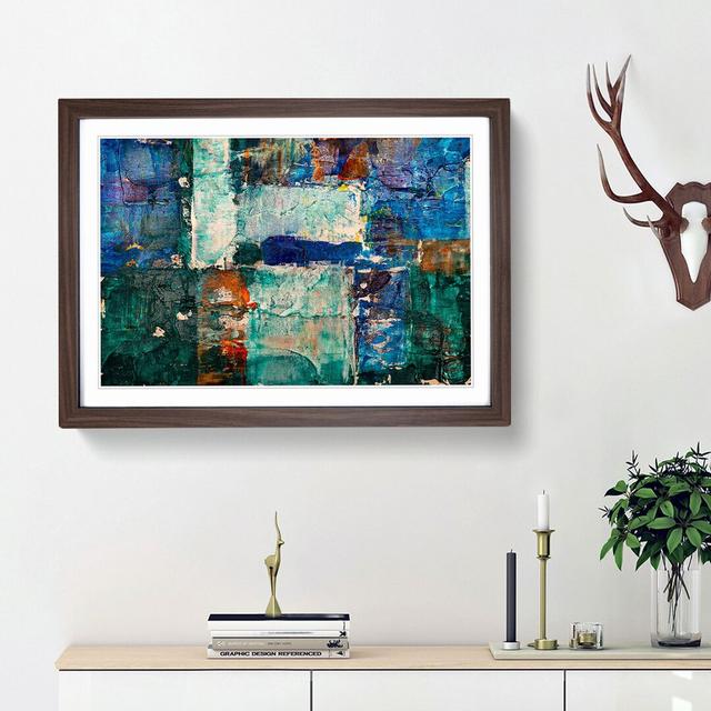 Abstract Art Painting Vol.261 by S.Johnson - Picture Frame Painting Print East Urban Home Frame Option: Walnut Framed, Size: 48cm H x 65cm W x 2cm D on Productcaster.