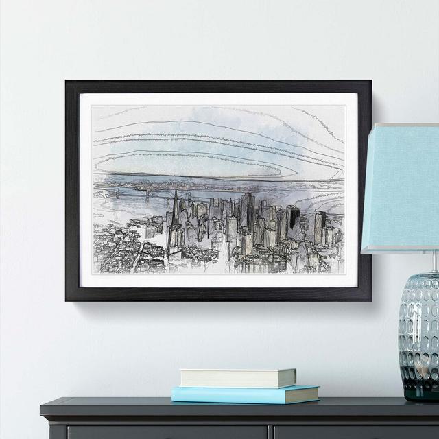 View of San Francisco in Abstract - Picture Frame Graphic Art Print East Urban Home Frame Option: Black, Size: 60cm H x 91cm W x 2cm D on Productcaster.