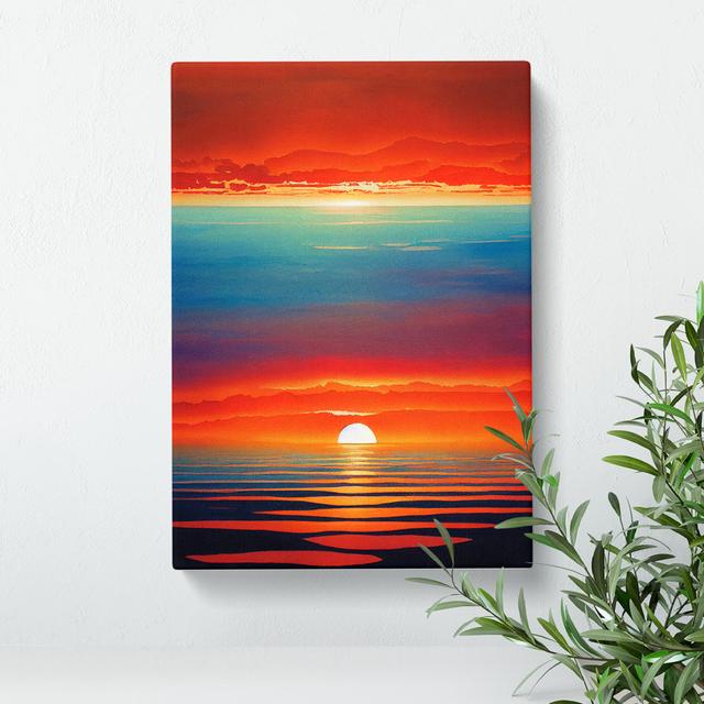 Striking Ocean Sunset No.1 House of Hampton Size: 76cm H x 50cm W x 3cm D on Productcaster.