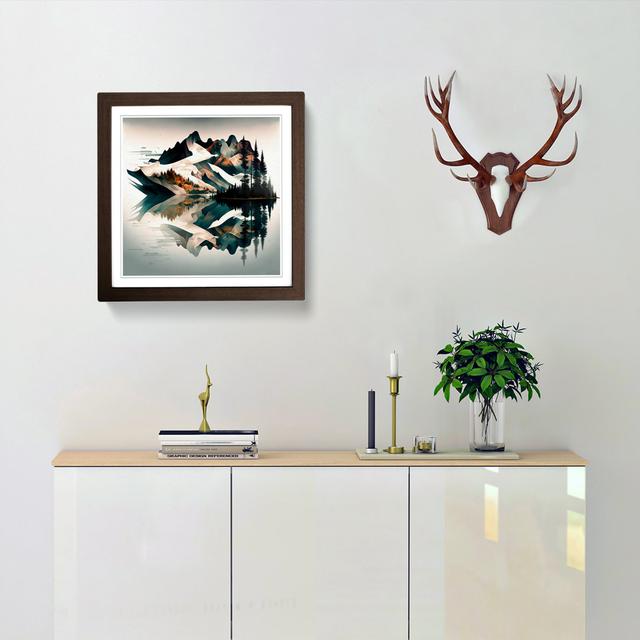 Lake Abstract Art - Single Picture Frame Print on Wood Alpen Home Frame Colour: Walnut on Productcaster.