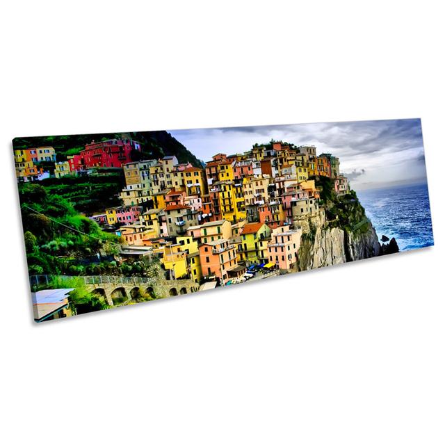 Manarola Liguria Italy - Wrapped Canvas Panoramic Art Prints 17 Stories Size: 45.72cm H x 137.16cm W x 2cm D on Productcaster.