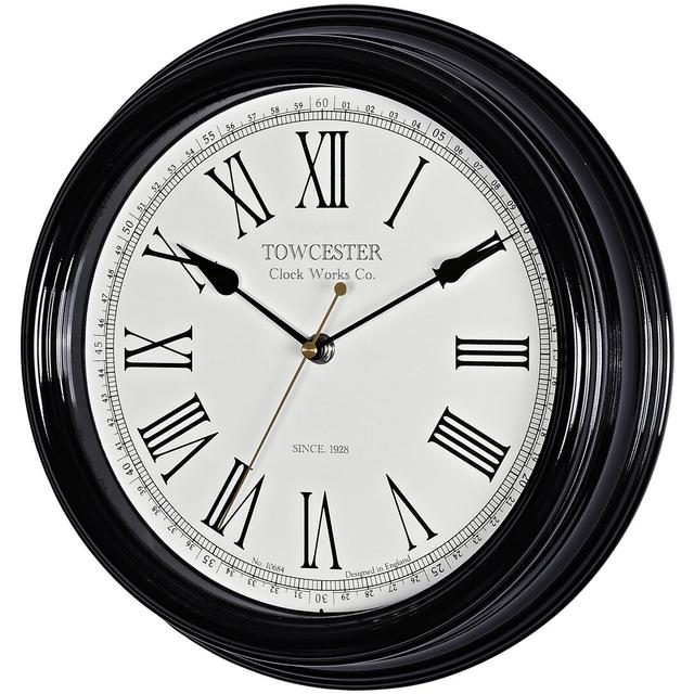 30cm Wall Clock Acctim Colour: Black on Productcaster.