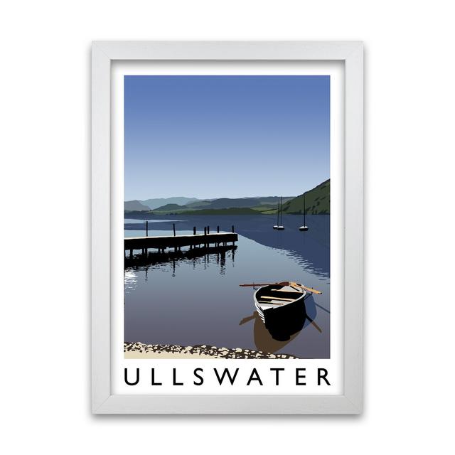 Ullswater by Richard O'Neill - Single Picture Frame Print 17 Stories Size: 42 cm H x 297 cm W, Frame Options: White on Productcaster.