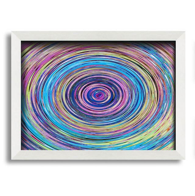 Anjanae Circular Colour Ripples - Single Picture Frame Art Prints Metro Lane Size: 42cm H x 59.7cm W x 10cm D on Productcaster.