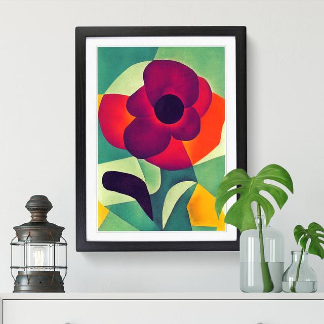 Peony Flower In Abstract - Single Picture Frame Print ClassicLiving Size: 34cm H x 25cm W x 2cm D, Frame Option: Black on Productcaster.