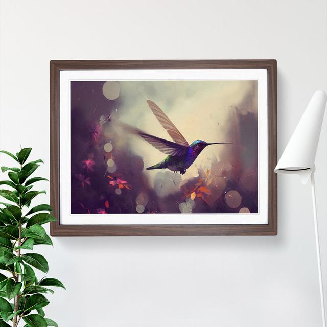 Hummingbird Vol.1 Abstract - Picture Frame Graphic Art ClassicLiving Frame Colour: Walnut, Size: 34cm H x 46cm W x 2cm D on Productcaster.