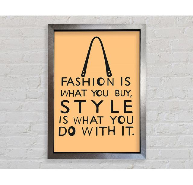 Fashion Is What You Buy - Print Bright Star Size: 59.7cm H x 42cm W x 3.4cm D on Productcaster.