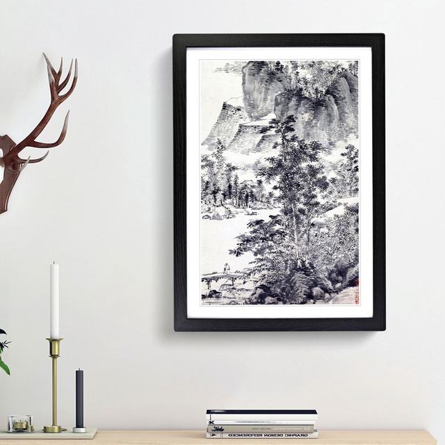 Misty Mountains by Chen Chun - Picture Frame Painting Print East Urban Home Size: 65cm H x 48cm W x 2cm D, Frame Option: Black Framed on Productcaster.